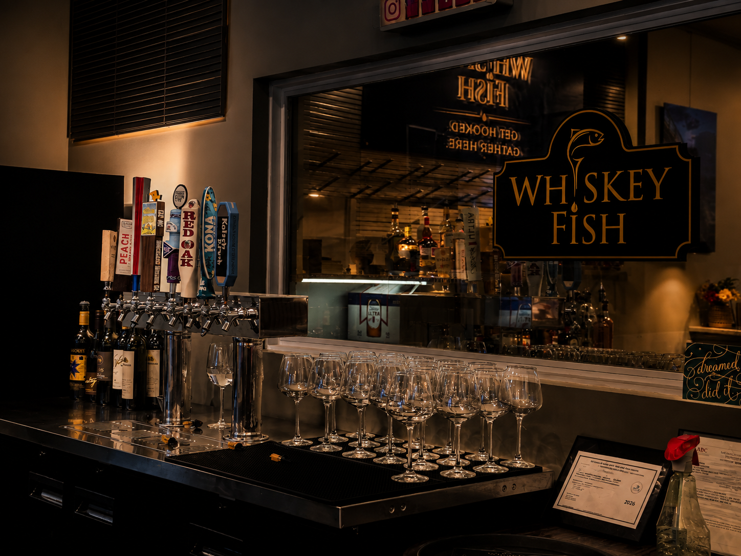 Inside Whiskey Fish bar